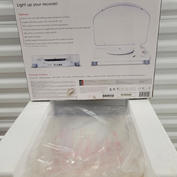 LP Turntable with Colorful LED Display - Picture 3 of 4